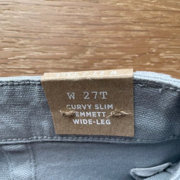 Madewell Tall Curvy Slim Emmett Wide-Leg Crop Pants Size 27 Blue High Rise - Picture 5 of 6